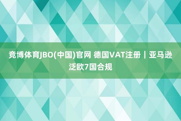 竞博体育JBO(中国)官网 德国VAT注册｜亚马逊泛欧7国合规