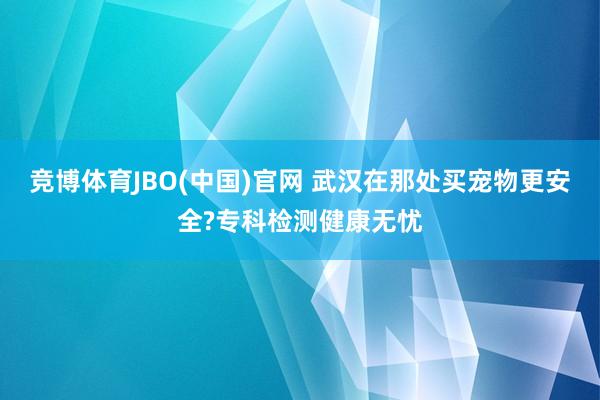 竞博体育JBO(中国)官网 武汉在那处买宠物更安全?专科检测健康无忧