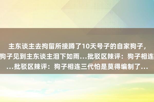主东谈主去拘留所接蹲了10天号子的自家狗子，因为误咬老翁被拘留的狗子见到主东谈主泪下如雨…批驳区辣评：狗子相连三代怕是莫得编制了…