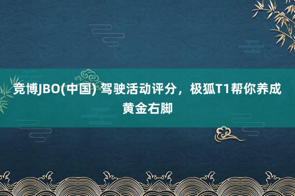 竞博JBO(中国) 驾驶活动评分，极狐T1帮你养成黄金右脚