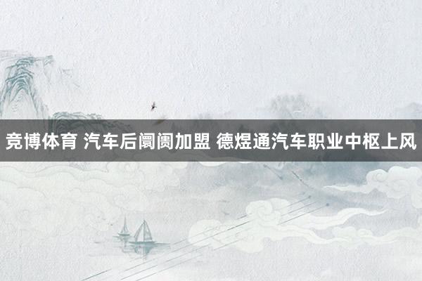 竞博体育 汽车后阛阓加盟 德煜通汽车职业中枢上风