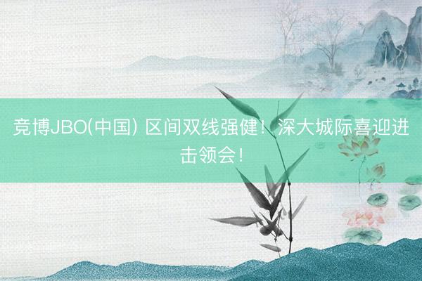 竞博JBO(中国) 区间双线强健！深大城际喜迎进击领会！